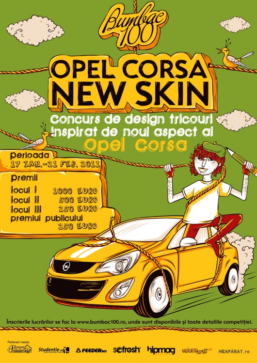 OPEL CORSA NEW SKIN Concurs de design tricouri-NEAPARAT.ro