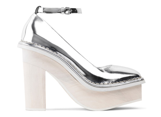 Acne Miyu metallic silver white