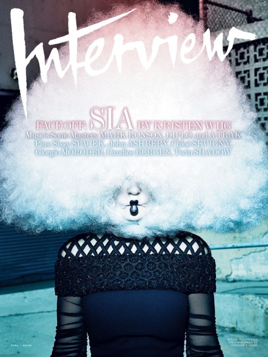Sia by Gregory Harris for Interview April 2015